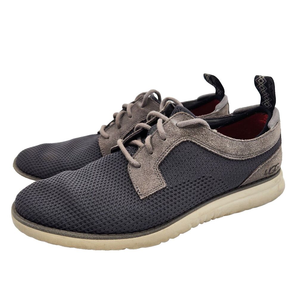 UGG Energ Treadlite Shoes Mens 8.5 Gray Oxford Lace Up Sneakers 1106993